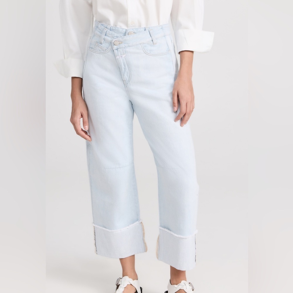 Closed Avery Double Band Cropped Jeans Light Wash 28